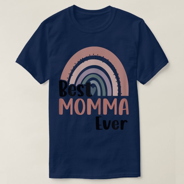 T-shirt Femme Boho Arc En Ciel Meilleure Momma Jamais Drôl (Design devant)