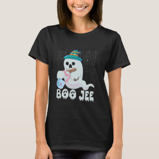 T-shirt Femme Boo Jee Cute Ghost Avec Café Halloween