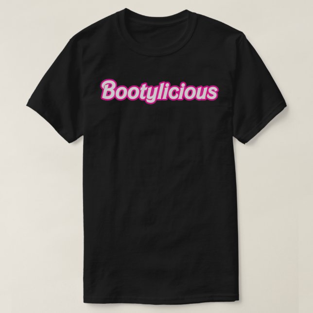 T-shirt Femme Bootylicious rose Retro Girlie  (Design devant)