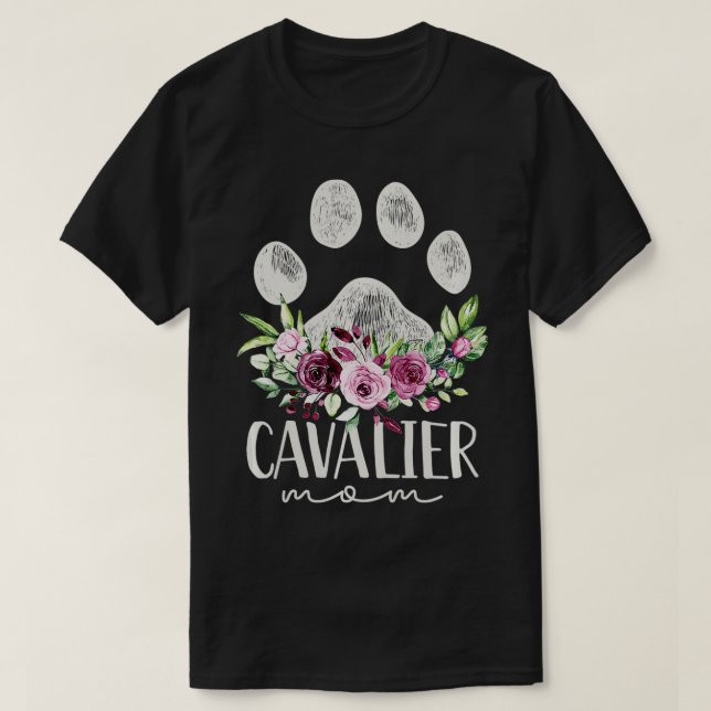 T-shirt Femme Cavalier King Charles Spaniel Chien Maman Ca (Design devant)