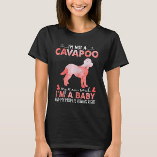T-shirt Femme Cavapoo Maman A Dit Bébé Cavapoo Chien Chris