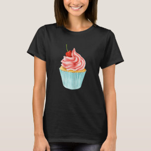 T-shirt Femme Cerry Cupcake Vintage Pop Art
