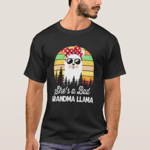 T-shirt Femme C'est une mauvaise grand-mère Llama Mama Vin