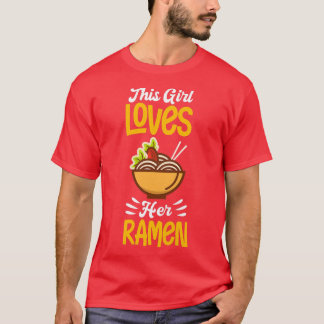 T-shirt Femme Cette Fille Aime Son Ramen Asiatique nouille