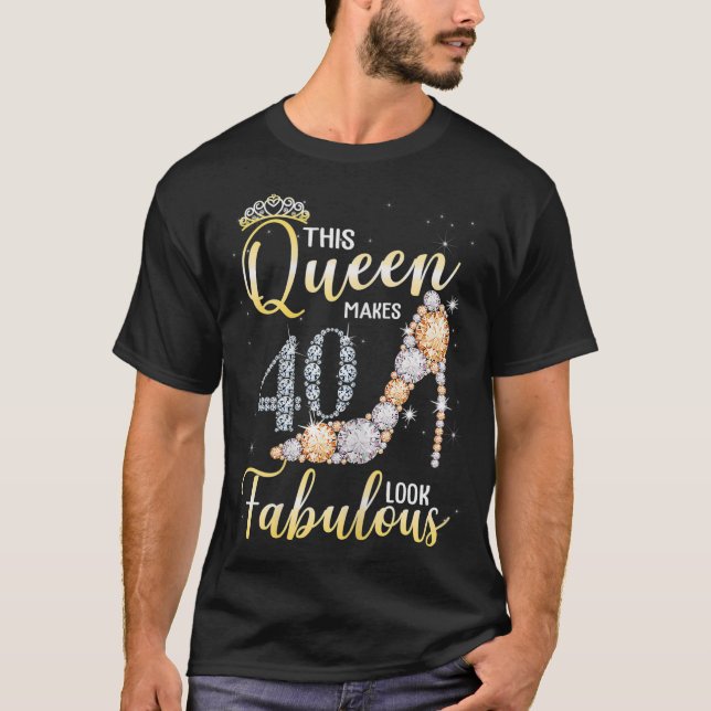 T-shirt Femme Cette Reine Fait 40e Fabuleux 40 ans (Devant)