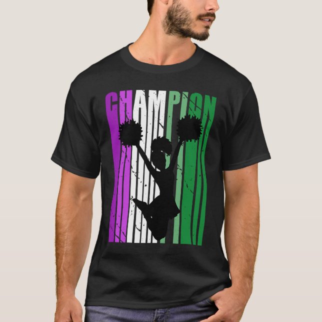 T-shirt Femme Champion Cheerleader Anniversaire Martial Pu (Devant)