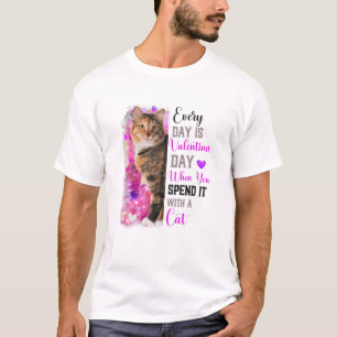 T-shirt Femme Chat noir Maman Valentines Jour Chat Mama Fu
