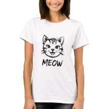 T-shirt femme chatte mignonne