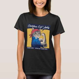 T-shirt Femme chatte sans enfants Nous ne rentrons pas Kam