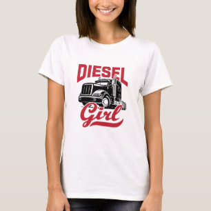 T-shirt Femme Chauffeuse Camionnette Camionnette Femme Die
