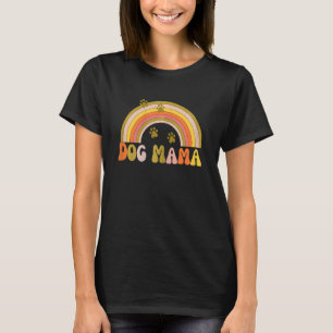 T-shirt Femme Chien Maman Cool Retro Vibe Pour Chien Mama