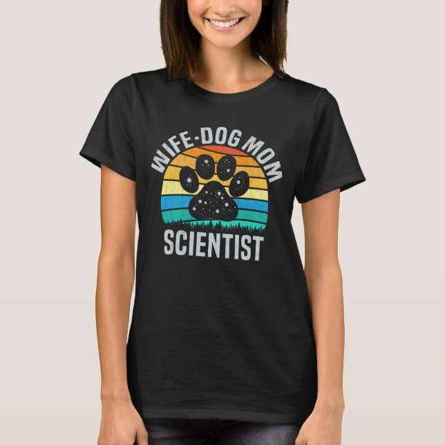 T-shirt Femme Chien Maman Scientifique Drôle Chien Amoureu (Devant)