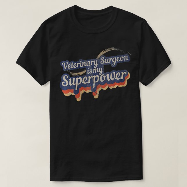 T-shirt Femme Chirurgien vétérinaire Superpuissance Vétéri (Design devant)
