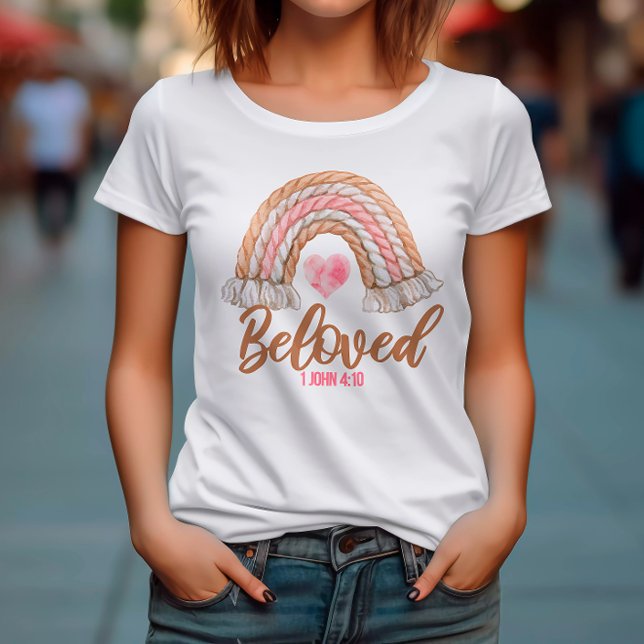 T-shirt Femme chrétienne aimée de la citation de la Bible  (Créateur téléchargé)