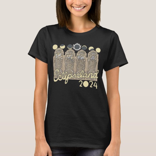 T-shirt femme Cleveland Eclipseland (noir) (Devant)