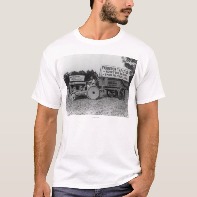 T-shirt Femme conduisant la photographie de tracteur de (Devant)