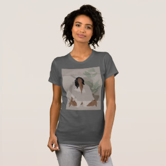 T-shirt femme couteau chemise de méditation abstraite