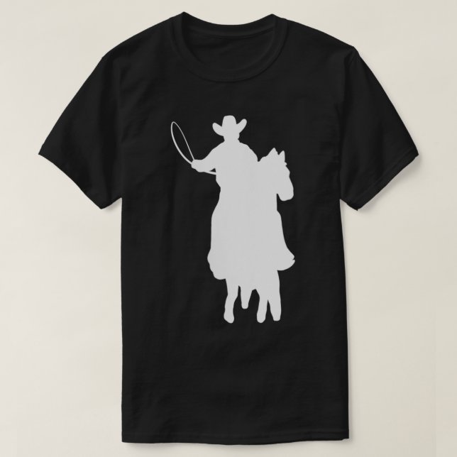 T-shirt Femme Cowboy Silhouette Cowboy Fanatic VNeck (Design devant)