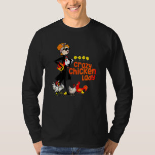 T-shirt Femme dame poule folle