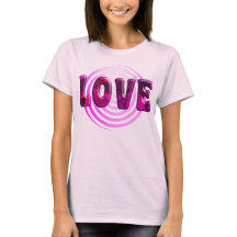 T-shirt femme d'amour hypnotique rose