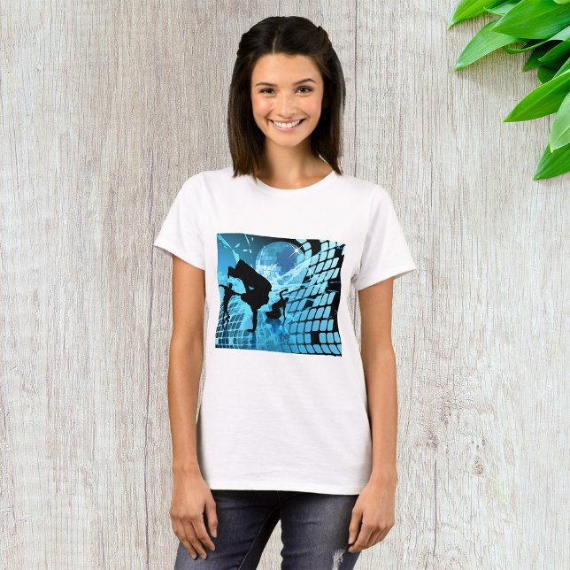 T-shirt femme danseuse en silhouette (Créateur téléchargé)