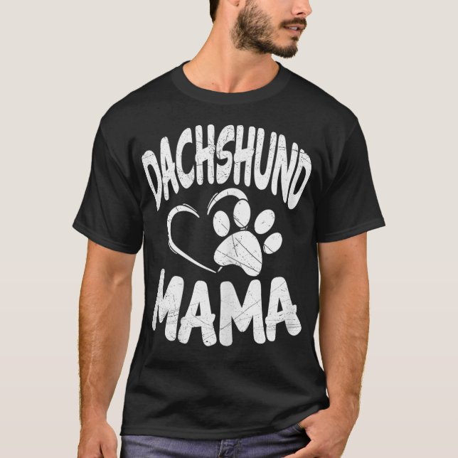T-shirt Femme Daschund Mama Chien Doxie Maman Weiner Propr (Devant)