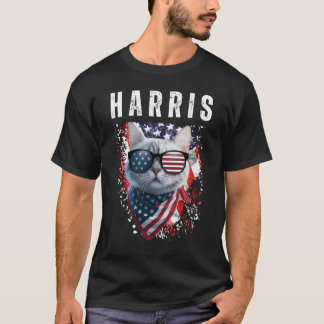 T-shirt Femme de chat sans enfant pour Kamala Harris