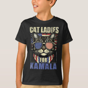 T-shirt Femme De Chat Sans Enfant Pour Kamala Harris 2024