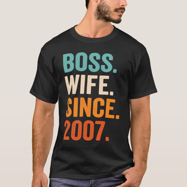 T-shirt Femme de chef depuis 2007 16e anniversaire de mari (Devant)