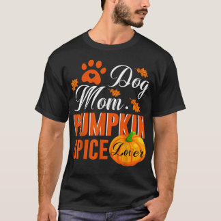 T-shirt Femme de Chute Cute Cadeau Chien Maman Citrouille 