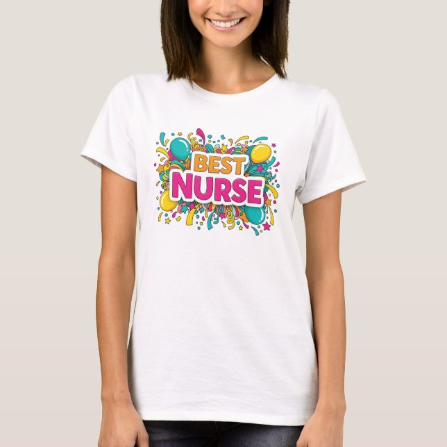 T-shirt femme de la meilleure infirmière (Devant)