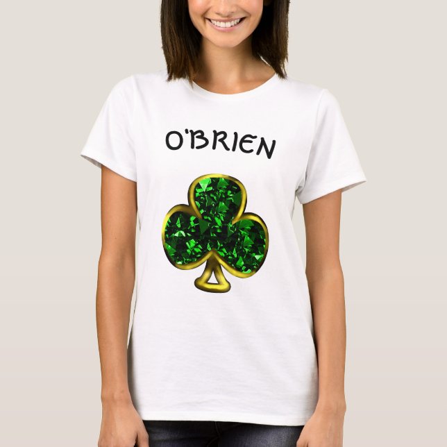 T-shirt femme de la Saint Patrick avec Shamrock (Devant)