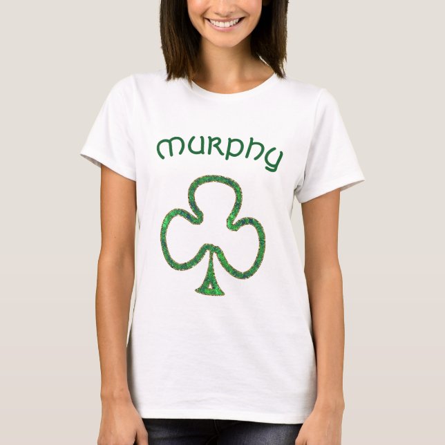 T-shirt femme de la Saint Patrick avec Shamrock (Devant)