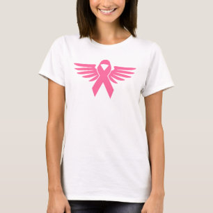 T-shirt femme de l'aile à ruban contre le cancer