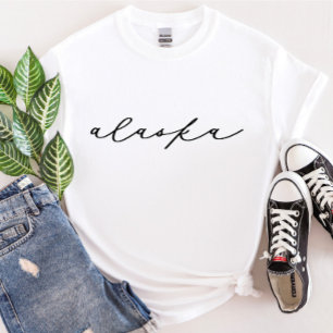 T-shirt femme de l'État de Script Alaska