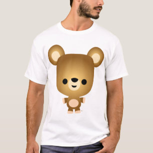 T-shirt Femme de l'ours en caricature mignonne
