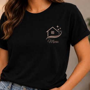 T-shirt Femme de ménage nettoyant la maison Entreprise éti