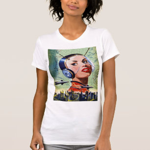 T-shirt femme de science fiction rétro
