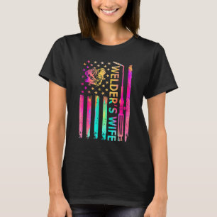 T-shirt Femme de Welder Life American USA Drapeau soudage