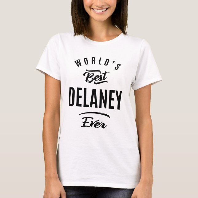 T-shirt Femme Delaney Nom personnalisé Anniversaire Cadeau (Devant)