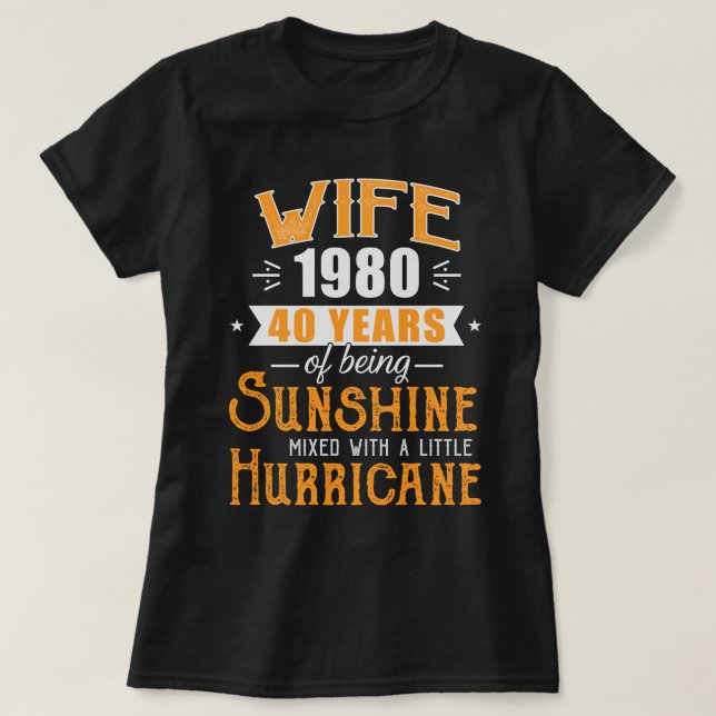 T-shirt Femme depuis 1980 Cadeau, 40 Ans Mariage (Design devant)