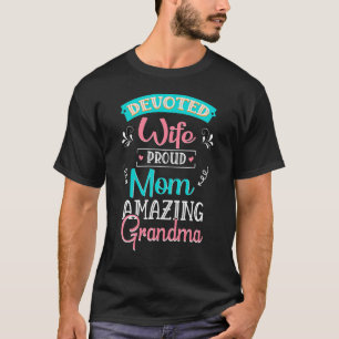 T-shirt Femme dévouée Fier Maman Extraordinaire Grand-mère