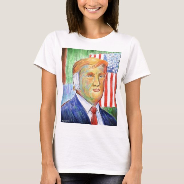 T-shirt femme Donald Trump Van Gogh (Devant)