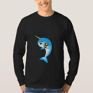 T-shirt Femme Drôle Narwhal Unicorne de la mer Lover Voll