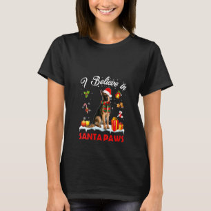 T-shirt Femme drôle Père Noël Berger Allemand Claus Chien 