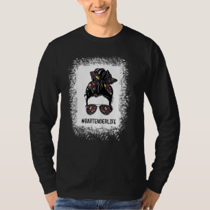 T-shirt Femme Drôle Vintage Distress Barre Barre Vie B
