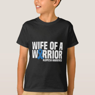 T-shirt Femme d'un guerrier Bleu Ruban Alopécie Sensibilis