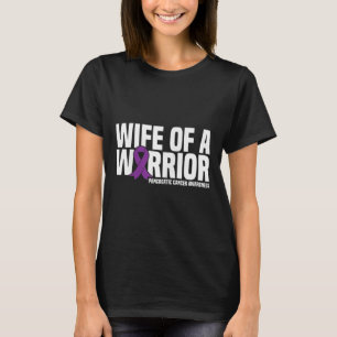 T-shirt Femme D'Un Guerrier Violet Ribbon Cancer Pancréati