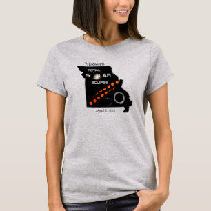 T-shirt femme Éclipse solaire du Missouri