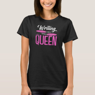 T-shirt Femme Écrivain Reine Auteur Bookworm Noveli